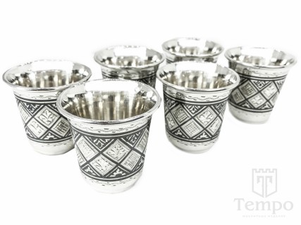 Серебряные стопки 6 штук «Рено» в наборе
