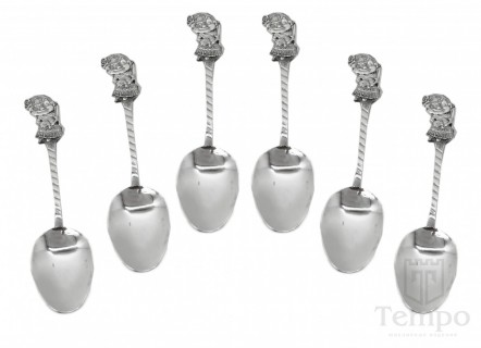 Серебряные детские ложки для девочек в наборе