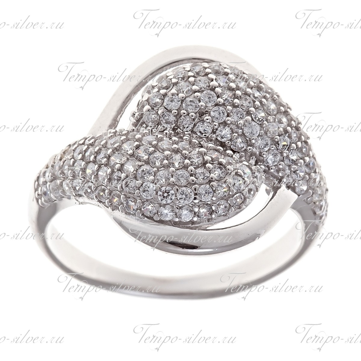 Кольцо из серебра  с плетением внутри круга цена