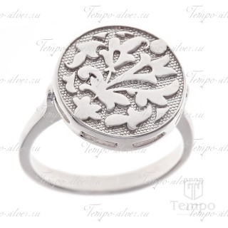 Кольцо серебряное с кубачинскими орнаментами