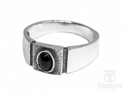 Перстень серебряный с агатом