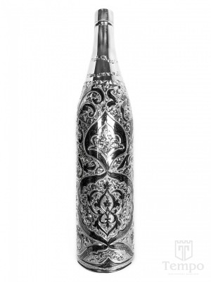 Бутылка серебряная с глубокой гравировкой на 500мл