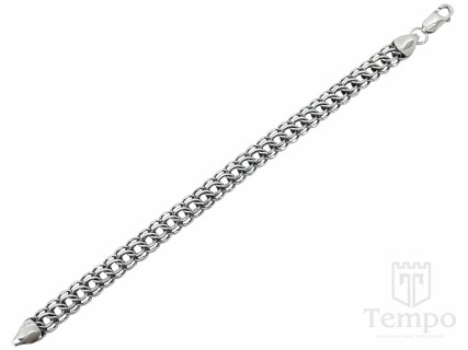 Браслет серебряный плетение «Питон» 7,8 мм