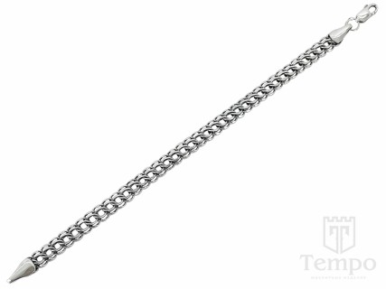 Браслет серебряный плетение «Питон» 6,5 мм