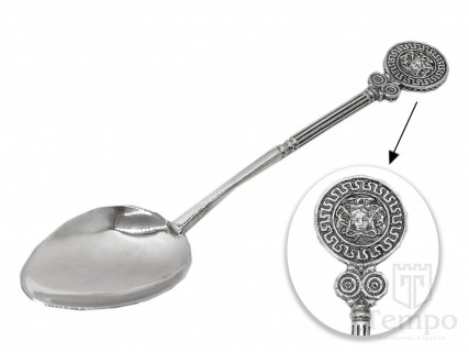 Чайная ложка серебряная Versace в круглой форме