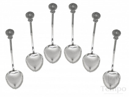 Набор серебряных чайных ложек Versace 6 штук