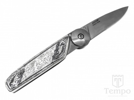 Нож складной серебряный 19,5 см