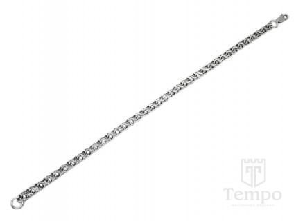 Тонкий серебряный браслет Бисмарк 4 мм