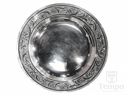 Тарелка серебряная столовая 22,2 см