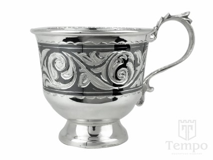 Серебряная кофейная чашка «Диахромный» на 90 мл