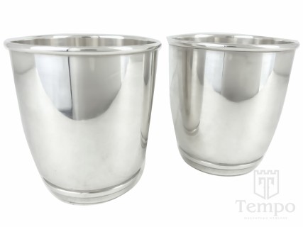 Гладкие серебряные стаканы 925 пробы на 200 мл в паре