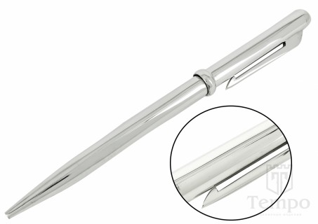 Серебряная гладкая ручка классической формы