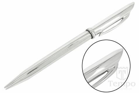 Серебряная гладкая ручка с плавным носиком