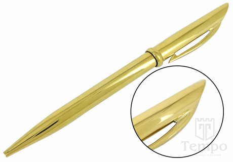 Позолоченная гладкая ручка с плавным носиком