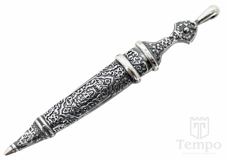 Открывающийся кулон-кинжал из серебра «Кавказец»