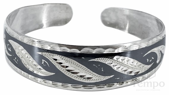 Узкий серебряный браслет «Призма»