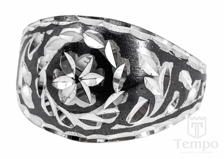 Кольцо кубачинское из серебра 925 пробы «Фантазия»