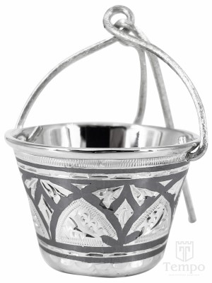 Серебряное сито для заварки чая «Лукошко»