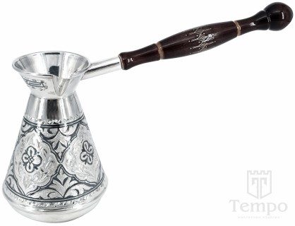 Серебряная турка с унцукульской ручкой «Марракеш» на 280 мл